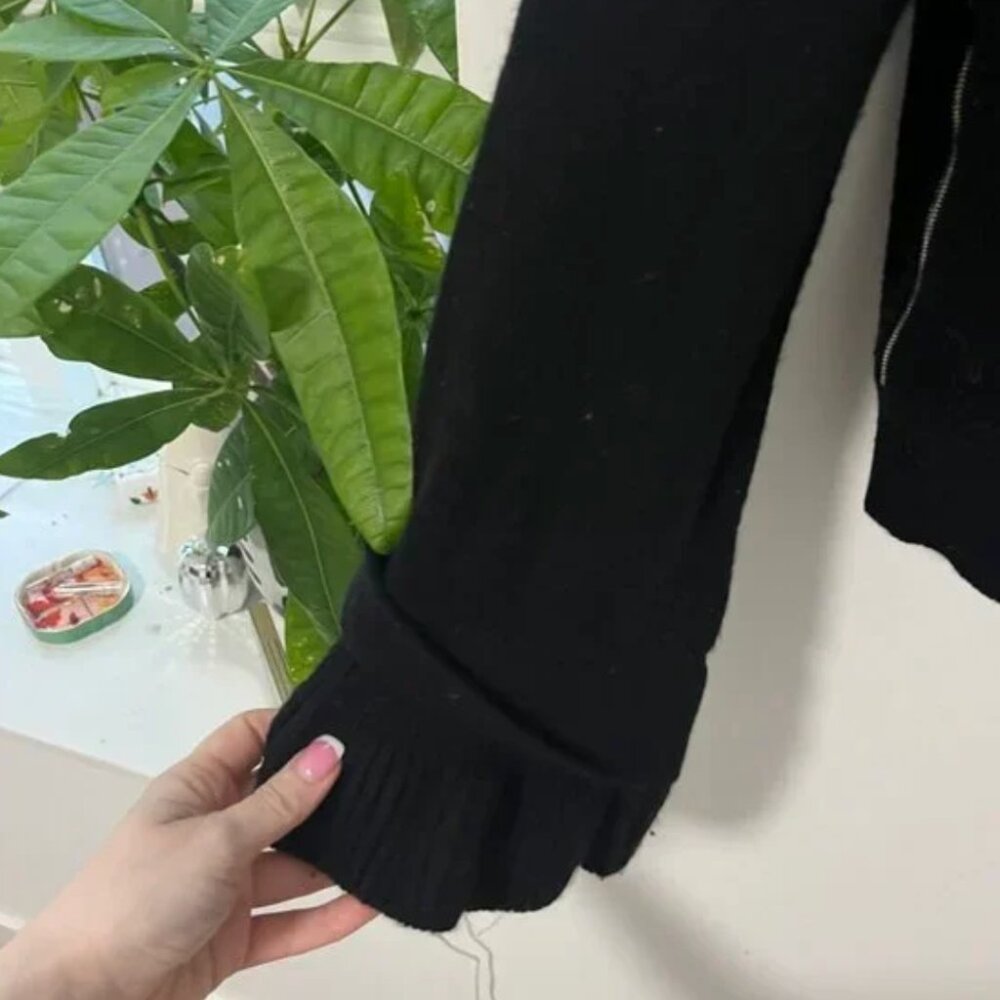Valentino Black Knit Oversized Zip Sweater - Picture 9 of 9